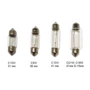 Лампа салона 12v/10W короткая