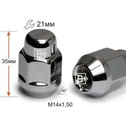 Гайка колесная 14*1,5*35 ключ 21 закрытая 02573