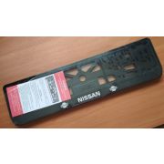 Рамка номерного знака черная рельеф NISSAN