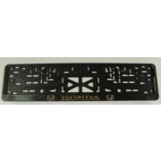 Рамка номерного знака черная рельеф HONDA