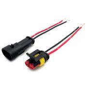 Разьем 2pin папа+мама герметичный